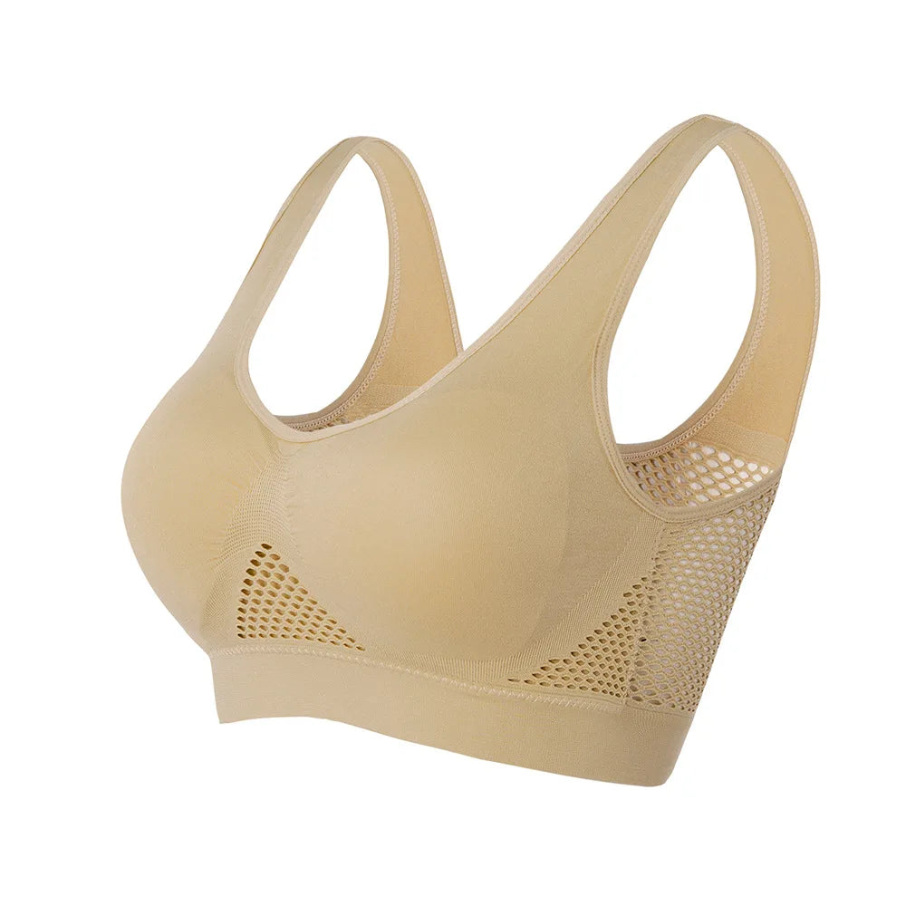 S-6XL Hollow Out Sport Bra