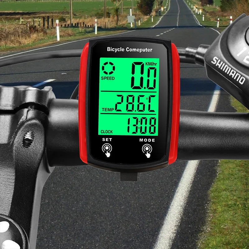 Bicycle LCD Wired Cycling Speed Odometer English Waterproof