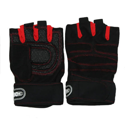 Fitness Half Finger Gloves w Wrist Guard