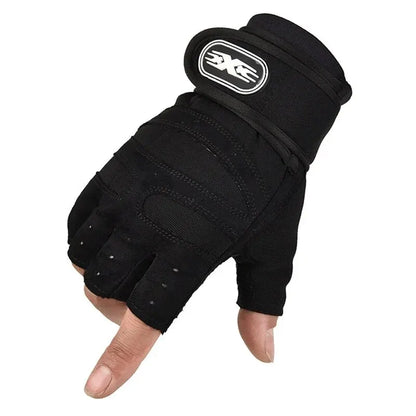 Fitness Half Finger Gloves w Wrist Guard