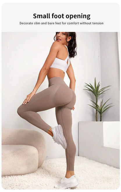 Seamless Hip Lifting Sports Leggings High Waist Fitness Leggings