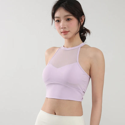 Sexy Mesh sports bra with pads