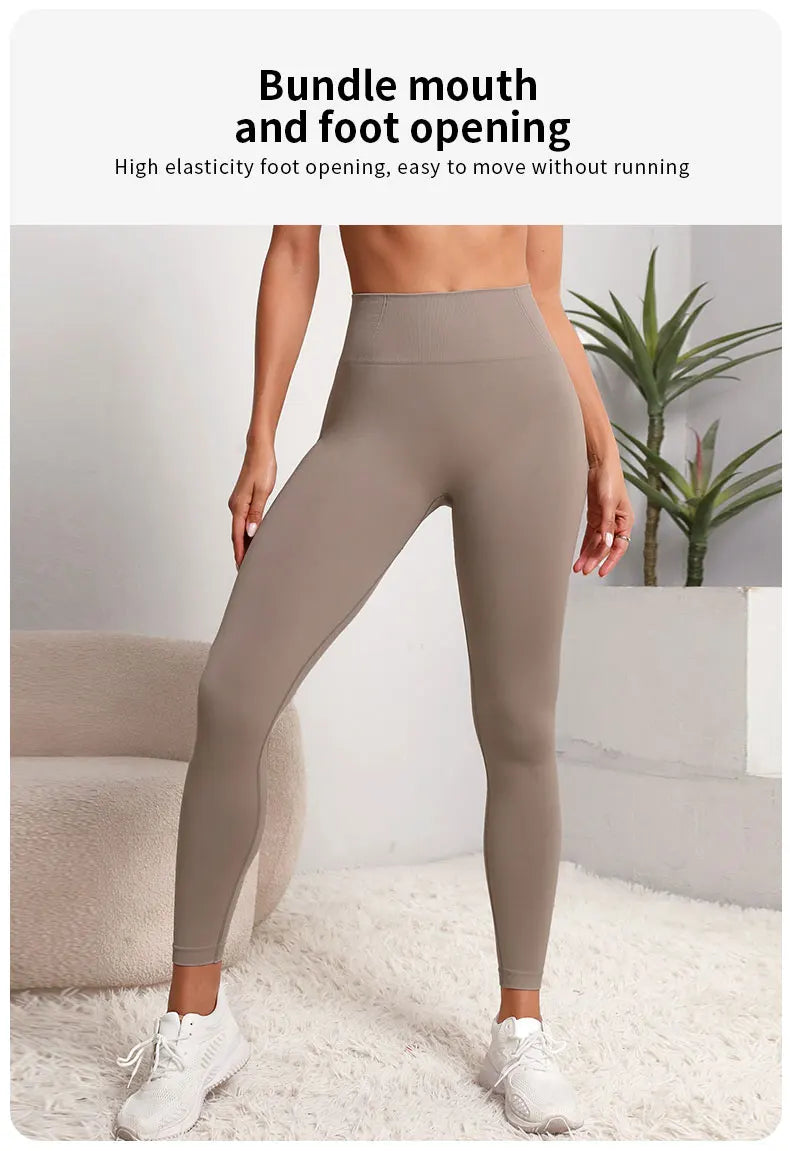 Seamless Hip Lifting Sports Leggings High Waist Fitness Leggings