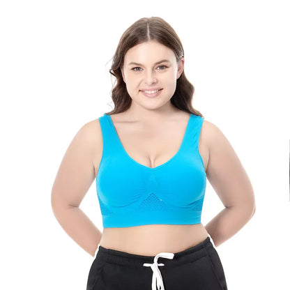 S-6XL Hollow Out Sport Bra