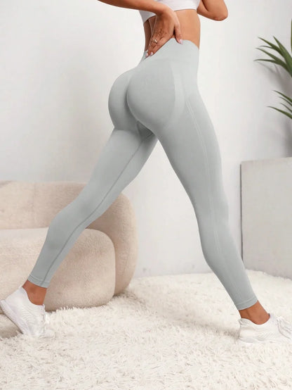 Seamless Hip Lifting Sports Leggings High Waist Fitness Leggings