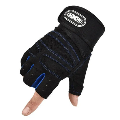 Fitness Half Finger Gloves w Wrist Guard