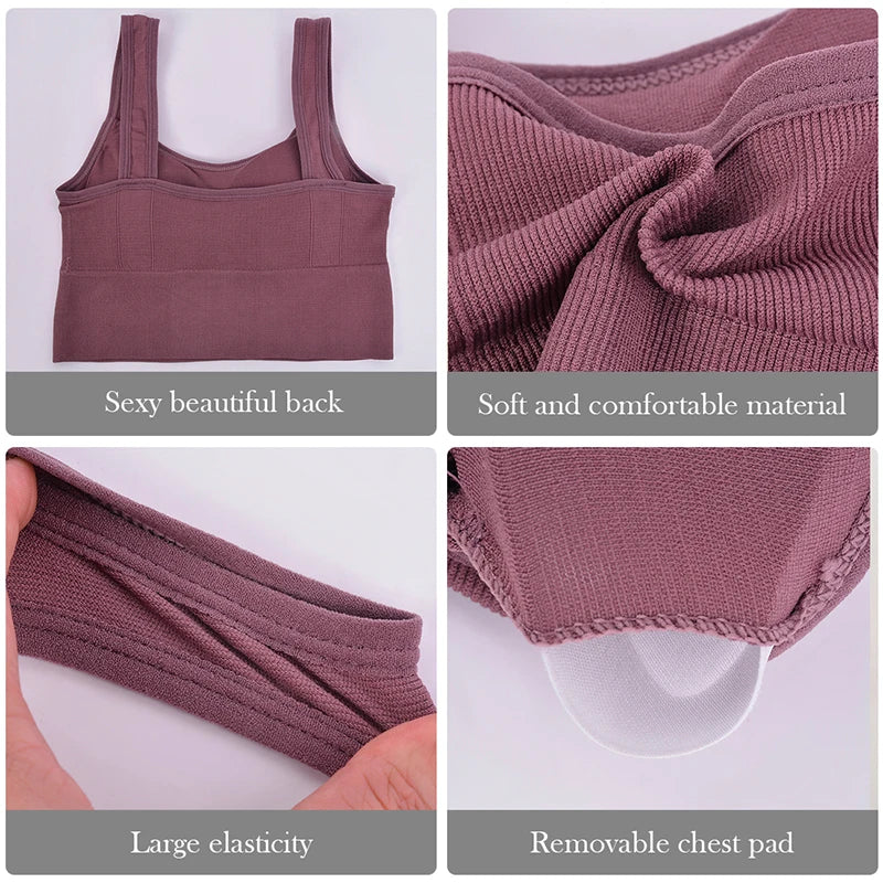 Seamless Yoga Push Up Bra