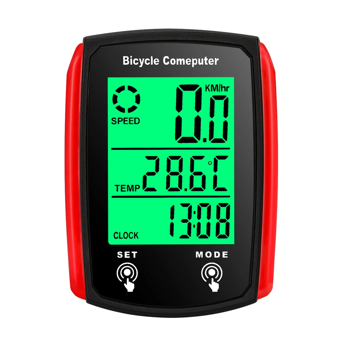 Bicycle LCD Wired Cycling Speed Odometer English Waterproof