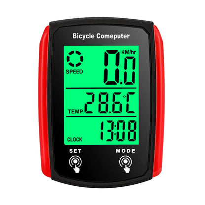 Bicycle LCD Wired Cycling Speed Odometer English Waterproof