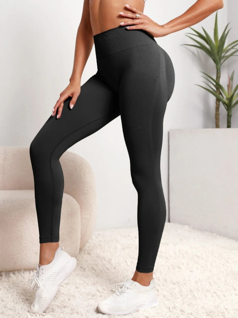 Seamless Hip Lifting Sports Leggings High Waist Fitness Leggings